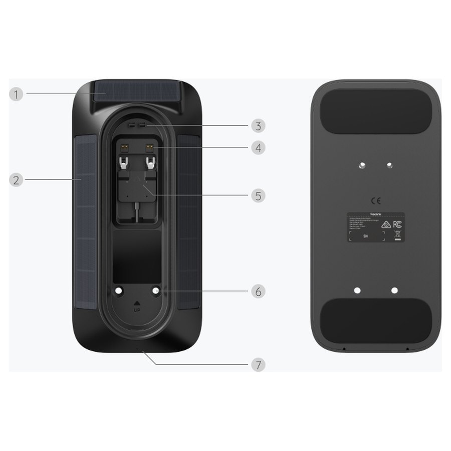 Reolink Doorbell Solar Charger saules lādētājs durvju zvanam ar akumulatoru, 0,6 W