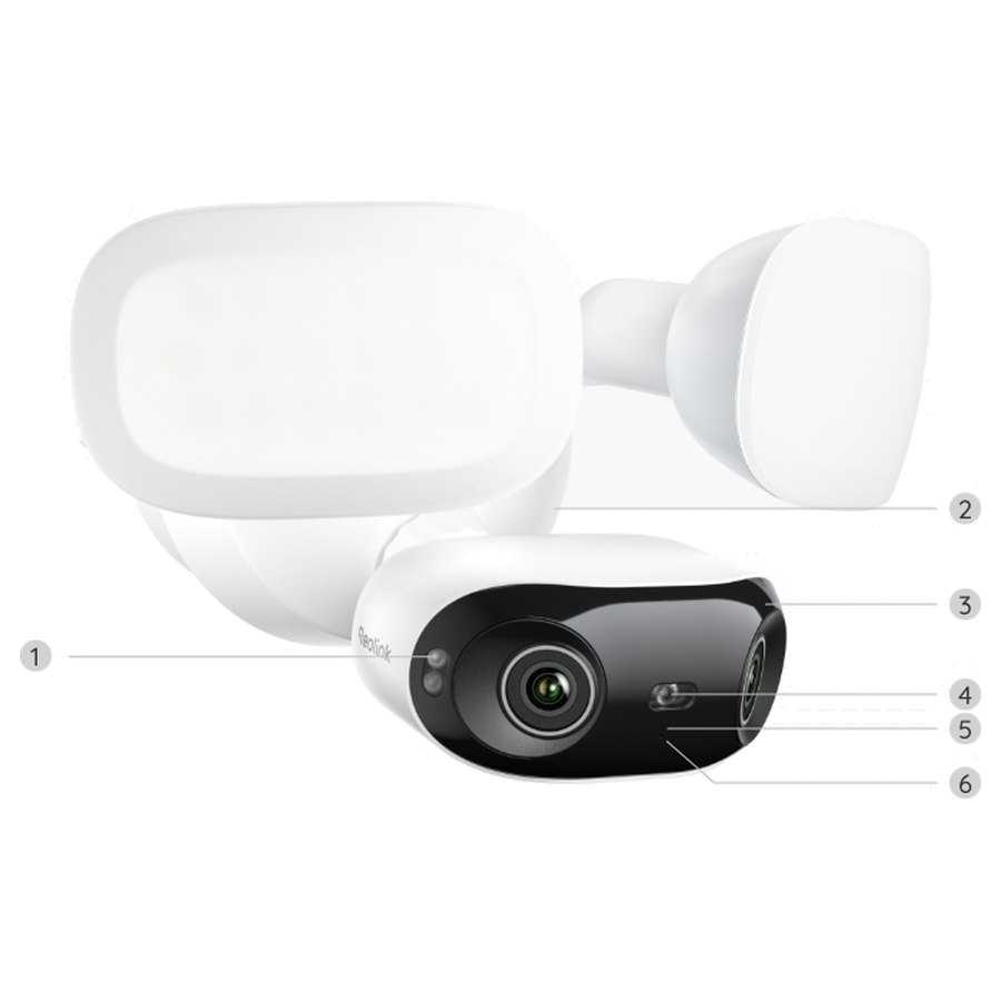 Reolink Elite Floodlight WiFi skats no priekšpuses