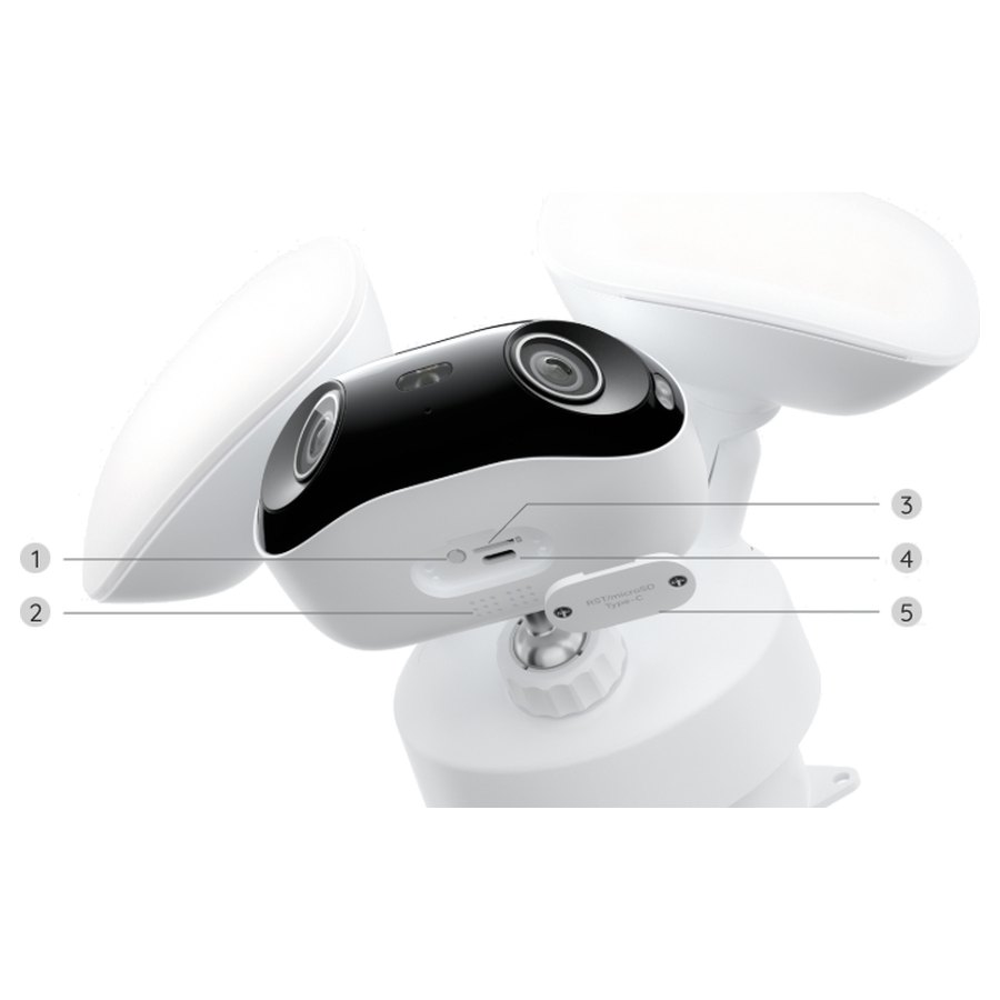 Reolink Elite Floodlight WiFi skats no apakšas