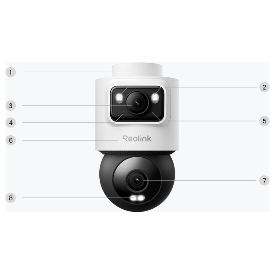 Reolink OMVI 2i PoE novērošanas kamera ar diviem objektīviem, 5 MP + 5 MP