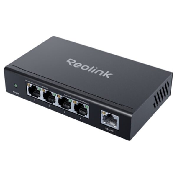 Reolink RLA-PS1E PoE komutators, 4 PoE porti un uplink