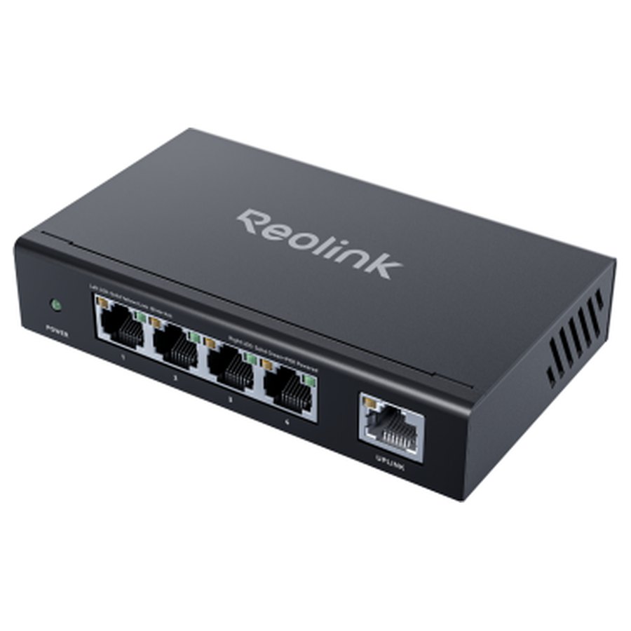 Reolink RLA-PS1E PoE komutators, 4 PoE porti un uplink