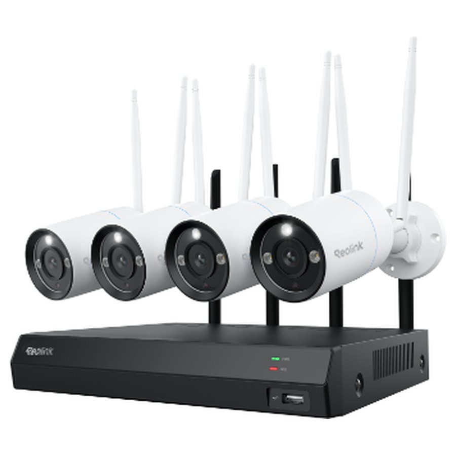 Reolink RLK12-800WB4 WiFi novērošanas komplekts: ierakstītājs + 4 kameras, 4K