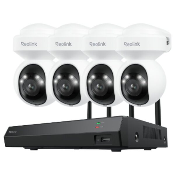 Reolink RLK12-800WPTZ4 WiFi novērošanas komplekts: ierakstītājs + 4 grozāmas kameras, 4K