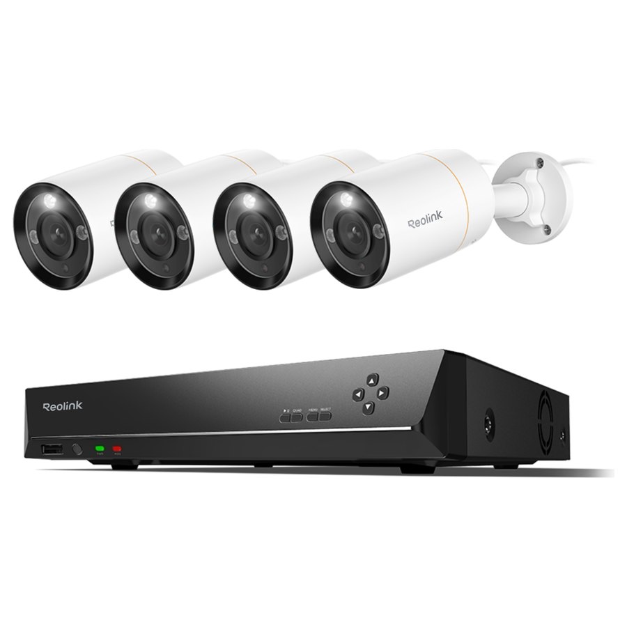 Reolink RLK8-1200B4-A novērošanas komplekts: 8 kanālu ierakstītājs + 4 kameras, 12 MP