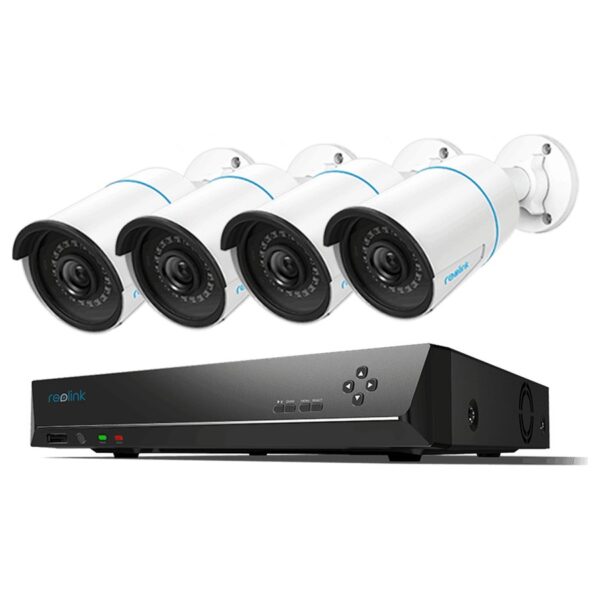 Reolink RLK8-510B4-A novērošanas komplekts: 8 kanālu ierakstītājs + 4 kameras, 5 MP