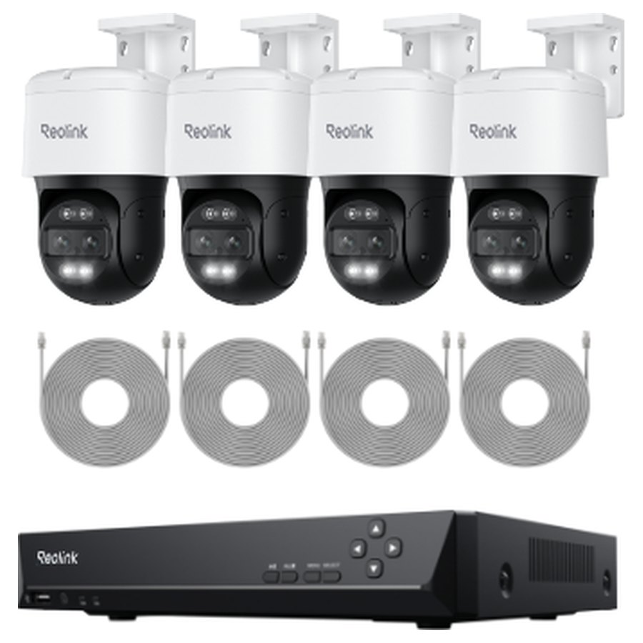 Reolink RLK8-800TM4 novērošanas komplekts: 8 kanālu ierakstītājs + 4 TrackMix kameras, 4K