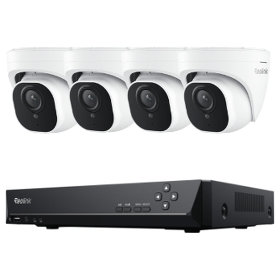 Reolink RLK8-820D4-A novērošanas komplekts: 8 kanālu ierakstītājs + 4 kupola kameras, 4K