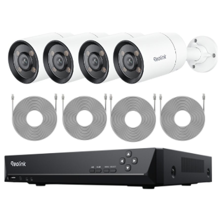 Reolink RLK8-CX410B4 novērošanas komplekts: 8 kanālu ierakstītājs + 4 ColorX kameras, 4 MP
