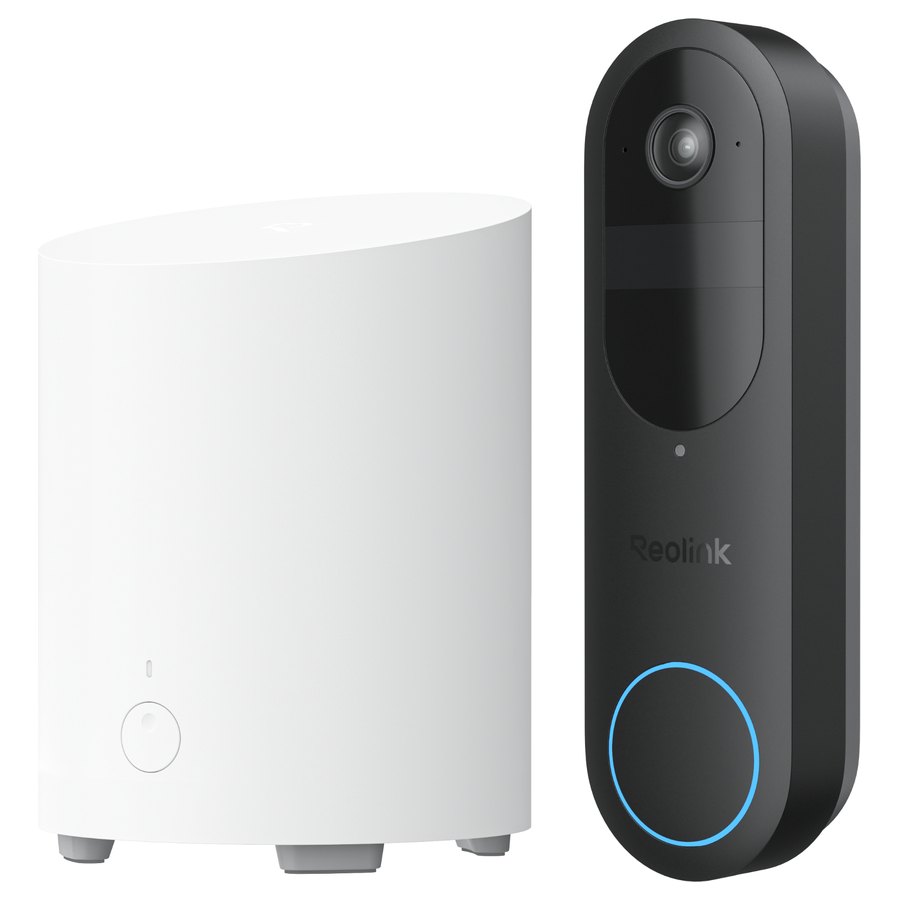 Reolink video durvju zvana komplekts: Video Doorbell (2nd Gen) + Home Hub Mini, 4 MP