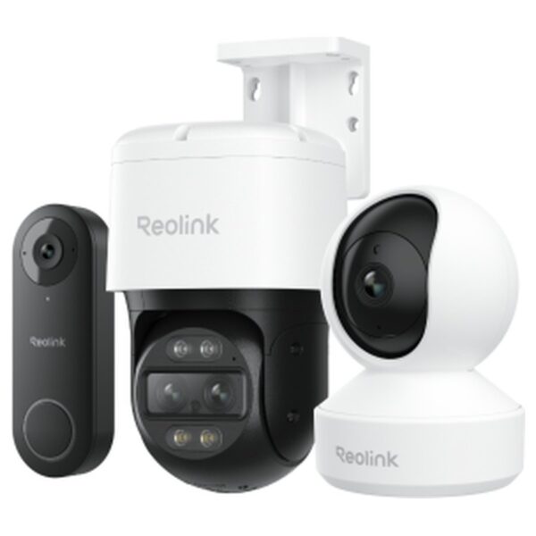 Reolink Whole-Home Essential novērošanas komplekts: iekštelpu kamera, āra kamera un video durvju zvans, 3 ierīces