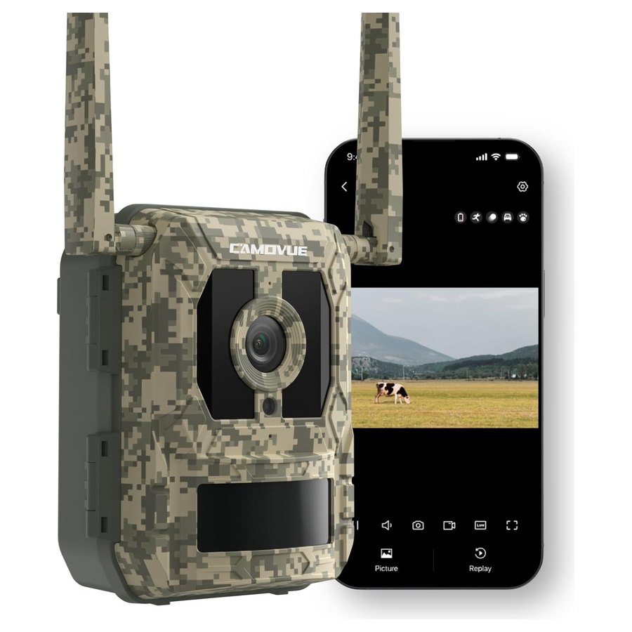 Reolink Camovue Talon Pro meža kamera un Camovue lietotne tālrunī